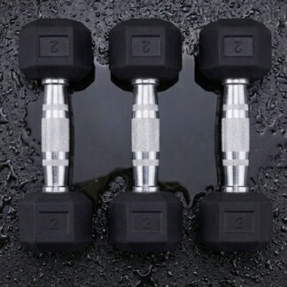 RUBBER HEXA DUMBBELLS
